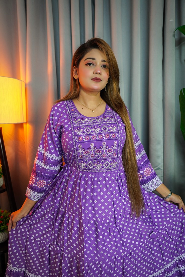 Light Purple round One pcs