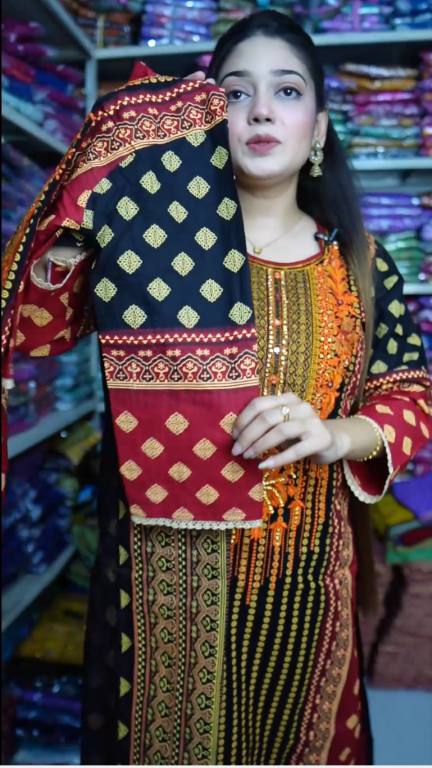 Black Red Cotton Three Pcs - Image 4