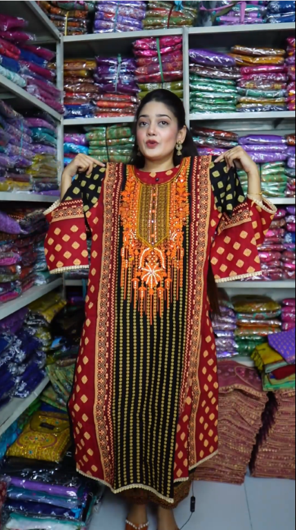 Black Red Cotton Three Pcs